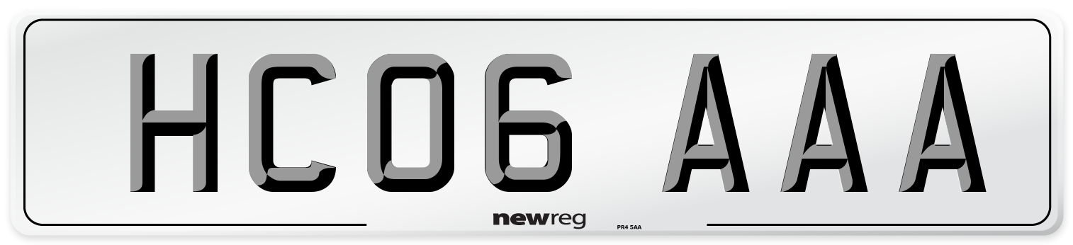 HC06 AAA Number Plate from New Reg